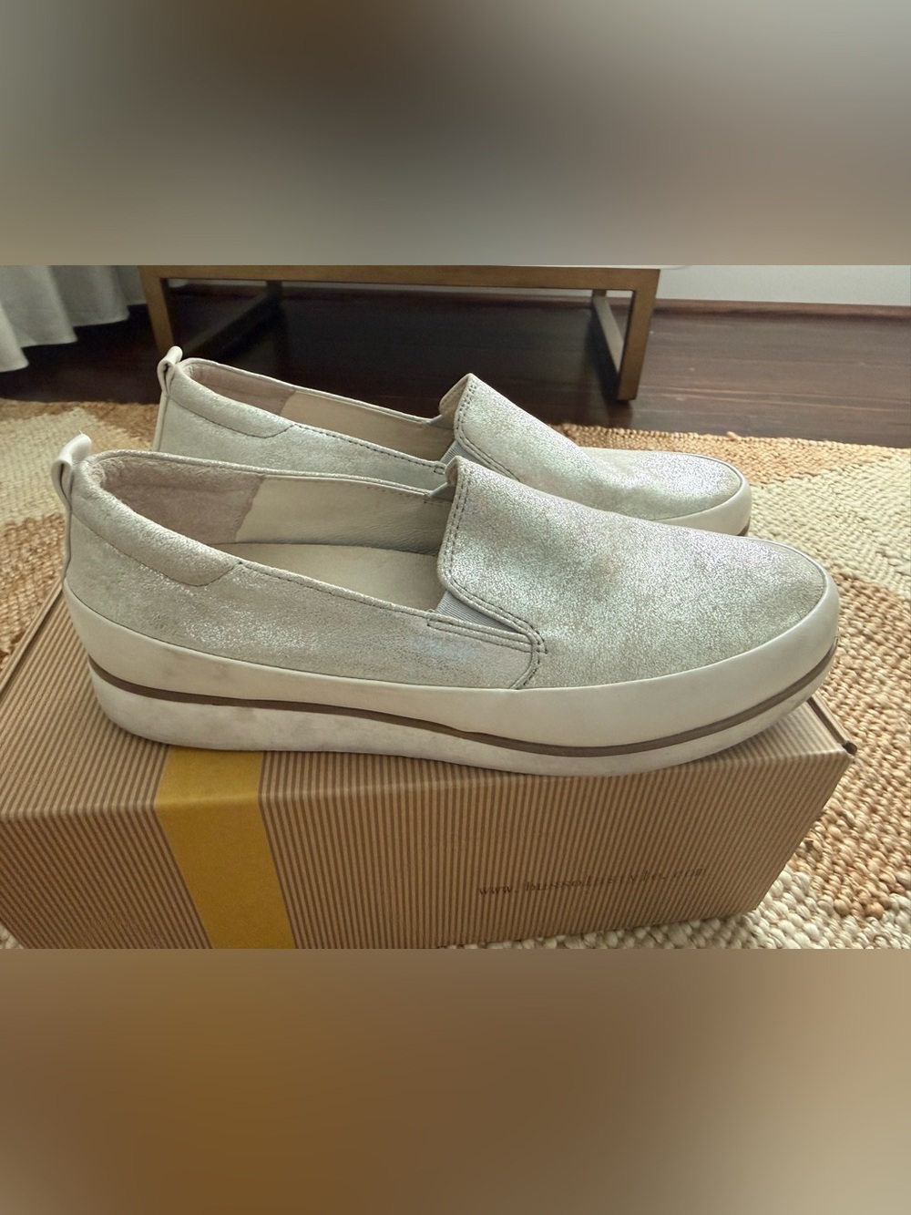 Bussola Metallic Slip-On Mules in Light Silver